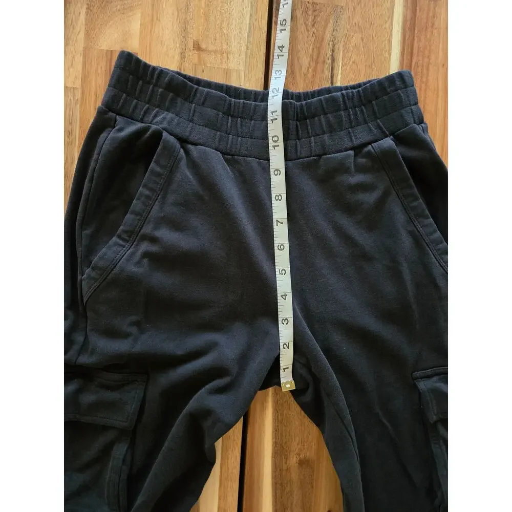 Activewear Alo 7/8 High Waist Cargo Sweatpants XS Black Athleisure Workout Gym